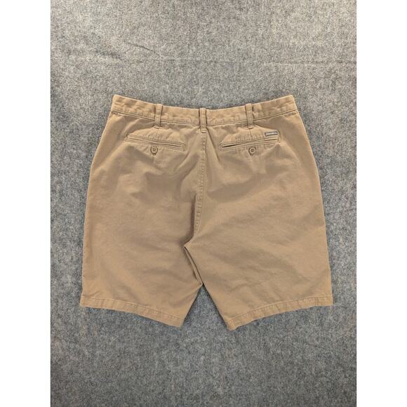 Eddie Bauer Short's 40 (36W) Men's Khaki Flat Front Chino Legendwash Cotton - Picture 7 of 9